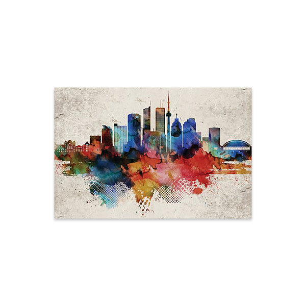 Latitude Run® Toronto Abstract by Unframed Painting Wayfair